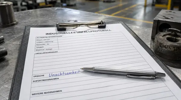 Unfalluntersuchung Arbeitsunfall Protokoll Unachtsamkeit