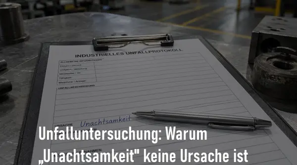 Unfalluntersuchung Arbeitsunfall Protokoll Unachtsamkeit